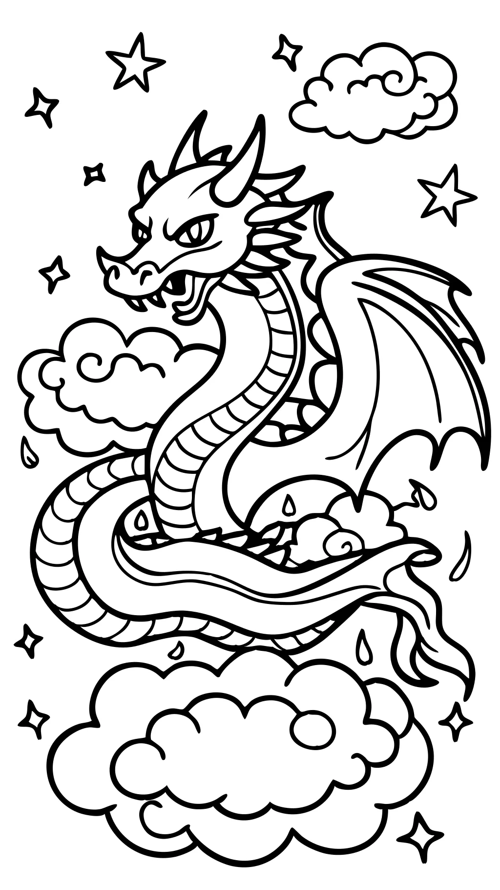 dragon printable coloring page